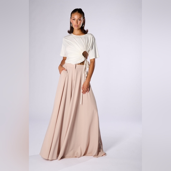 AKIRA With The Waves Ultra Wide Leg Pants SZ LG - Picture 5 of 7